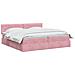 Letto con Contenitore con testiera Rosa 200 x 200 cm Velluto - Foto miniatura 3