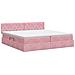 Letto con Contenitore con testiera Rosa 200 x 200 cm Velluto - Foto miniatura 8