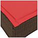 Sgabelli Giardino con Cuscini 2pz Marrone 55x55x36cm Polyrattan - Foto miniatura 7