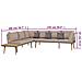 Set Divani da Giardino 4 pz con Cuscini Legno di Acacia Marrone - Foto miniatura 5