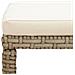 Sgabelli Da Giardino 2 Pz Con Cuscini In Polyrattan Beige - Foto miniatura 4