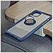 Cover Iphone 12 Mini Bimateriale Anello In Metallo Funzione Supporto Blu - Foto miniatura 2