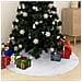 Gonna Per Albero Di Natale Bianca 122 Cm In Similpelle - Foto miniatura 1