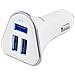 Caricabatteria Per Auto Deltaco, 5,2 A, 3x Usb Tipo A, Ingresso 12-24 V Cc, Bianco / Argento - Foto miniatura 1