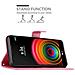 Custodia Compatibile Con Lg Xpower In Rosa Fiore - Coperchio Protettivo In Design Floreale Con Chiusura Magnetica, Funzione Stand E Slot Per Carte - Foto miniatura 4