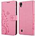 Custodia Compatibile Con Lg Xpower In Rosa Fiore - Coperchio Protettivo In Design Floreale Con Chiusura Magnetica, Funzione Stand E Slot Per Carte - Foto miniatura 8