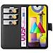 Custodia Compatibile Con Samsung Galaxy M31 In Nero Carbone - Coperchio Protettiva Con Chiusura Magnetica, Funzione Stand E Tasca Per Le Carte - Foto miniatura 6