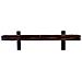 Mensola A Muro Llr (60 Cm, Naturale) Lemberg Mensola Pensile In Legno Design Industriale - Foto miniatura 3