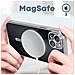 Cover Magsafe Per Iphone 14 Silicone Protezione Fotocamera Bordo Cromato Argento - Foto miniatura 4