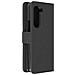 Cover Per Samsung Z Fold5 Portacarte E Linguetta Magnetica Chesterfield Nera - Foto miniatura 1
