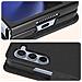 Cover Per Samsung Z Fold5 Portacarte E Linguetta Magnetica Chesterfield Nera - Foto miniatura 5
