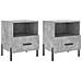 Comodini 2 Pz Grigio Cemento 40x35x47,5 Cm In Legno Multistrato - Foto miniatura 2