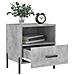 Comodini 2 Pz Grigio Cemento 40x35x47,5 Cm In Legno Multistrato - Foto miniatura 3