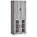 Credenza Grigio Sonoma 69,5x34x180 Cm In Legno Multistrato - Foto miniatura 2