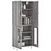 Credenza Grigio Sonoma 69,5x34x180 Cm In Legno Multistrato - Foto miniatura 3