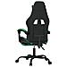 Sedia da Gaming Girevole con Poggiapiedi Nero Verde Similpelle - Foto miniatura 4