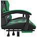 Sedia da Gaming Girevole con Poggiapiedi Nero Verde Similpelle - Foto miniatura 7