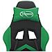 Sedia da Gaming Girevole con Poggiapiedi Nero Verde Similpelle - Foto miniatura 8