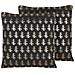 Set Di 2 Cuscini Leroy Cotone 45 X 45 Cm Nero Modello Natalizio - Foto miniatura 4