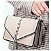 Borsa Trendy Con Manico In Similpelle E Catena Metallica, Beige - Foto miniatura 2