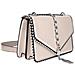 Borsa Trendy Con Manico In Similpelle E Catena Metallica, Beige - Foto miniatura 4