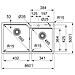 Lavello UBG 620-86 con 2 Vasche Dimensioni 860 x 500 mm Colore Ostrica - Foto miniatura 2