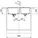 Lavello UBG 620-86 con 2 Vasche Dimensioni 860 x 500 mm Colore Ostrica - Foto miniatura 3