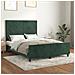 Giroletto Senza Materasso Verde Scuro 140x190 Cm In Velluto - Foto miniatura 1
