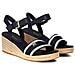 Webbing Wedge Sandal Sandali Cotone Scarpe Donna Blu Eu 40, Fw0fw08044 Dw6 - Foto miniatura 1