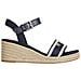 Webbing Wedge Sandal Sandali Cotone Scarpe Donna Blu Eu 40, Fw0fw08044 Dw6 - Foto miniatura 2