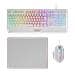 MCP124W Tastiera Mouse incluso USB QWERTY Spagnolo Bianco - Foto miniatura 1