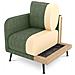 Poltrona Di Design Emma In Velluto A Coste Verde Salvia - Foto miniatura 6