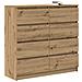 Credenza Rovere Artigianale 100x35x99 cm in Legno Multistrato - Foto miniatura 8