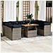 Set Divano Da Giardino 10 Pz Con Cuscini Grigio In Polyrattan - Foto miniatura 1
