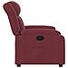 Poltrona Reclinabile In Tessuto Rosso Vino - Foto miniatura 4