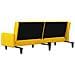 Divano Letto a 2 Posti Giallo in Velluto - Foto miniatura 8