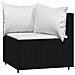 Divani Angolari da Giardino con Cuscini 2pz in Polyrattan Nero - Foto miniatura 3