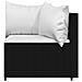Divani Angolari da Giardino con Cuscini 2pz in Polyrattan Nero - Foto miniatura 4