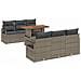 Set Divano da Giardino 7 Pezzi con Cuscini Grigio Polyrattan, Divano da Giardino 2 Posti con Ripostiglio e Cuscini Grigio Polyrattan - Foto miniatura 1