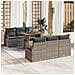 Set Divano da Giardino 7 Pezzi con Cuscini Grigio Polyrattan, Divano da Giardino 2 Posti con Ripostiglio e Cuscini Grigio Polyrattan - Foto miniatura 2