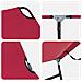 Lettino Prendisole 2 pcs Portatile Rosso in Tessuto Oxford 600D - Foto miniatura 8