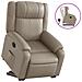 Poltrona Alzapersona Reclinabile Cappuccino in Similpelle - Foto miniatura 1