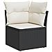 Set Divani da Giardino 13pz con Cuscini Nero in Polyrattan - Foto miniatura 4