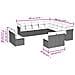 Set Divani da Giardino 13pz con Cuscini Nero in Polyrattan - Foto miniatura 6