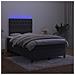 Letto a Molle con Materasso e LED Nero 120x190 cm in Velluto - Foto miniatura 4