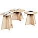 Tavolino da salotto 3 pcs Naturale 49 x 49 x 30 cm - Foto miniatura 3