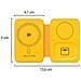 Stazione Di Ricarica 3 In 1 Magsafe 15w Pieghevole Portatile Con Specchio Integrato, Giallo - Foto miniatura 2
