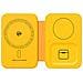Stazione Di Ricarica 3 In 1 Magsafe 15w Pieghevole Portatile Con Specchio Integrato, Giallo - Foto miniatura 1