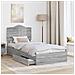 Letto con Contenitore con testiera Grigio Sonoma 90 x 190 cm - Foto miniatura 3