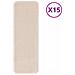 Tappetini Antiscivolo per Scale 15 pcs Crema 60 x 25 cm PP - Foto miniatura 1